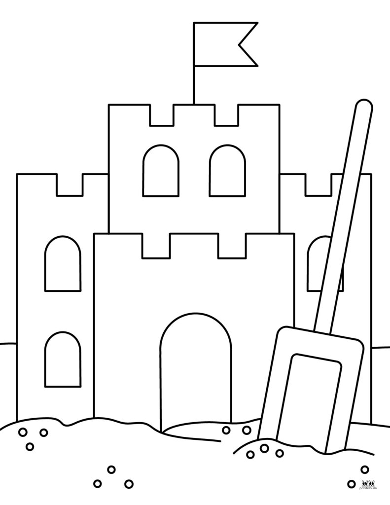 Beach coloring pages