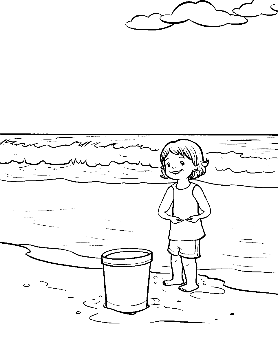 Beach coloring pages free printable sheets