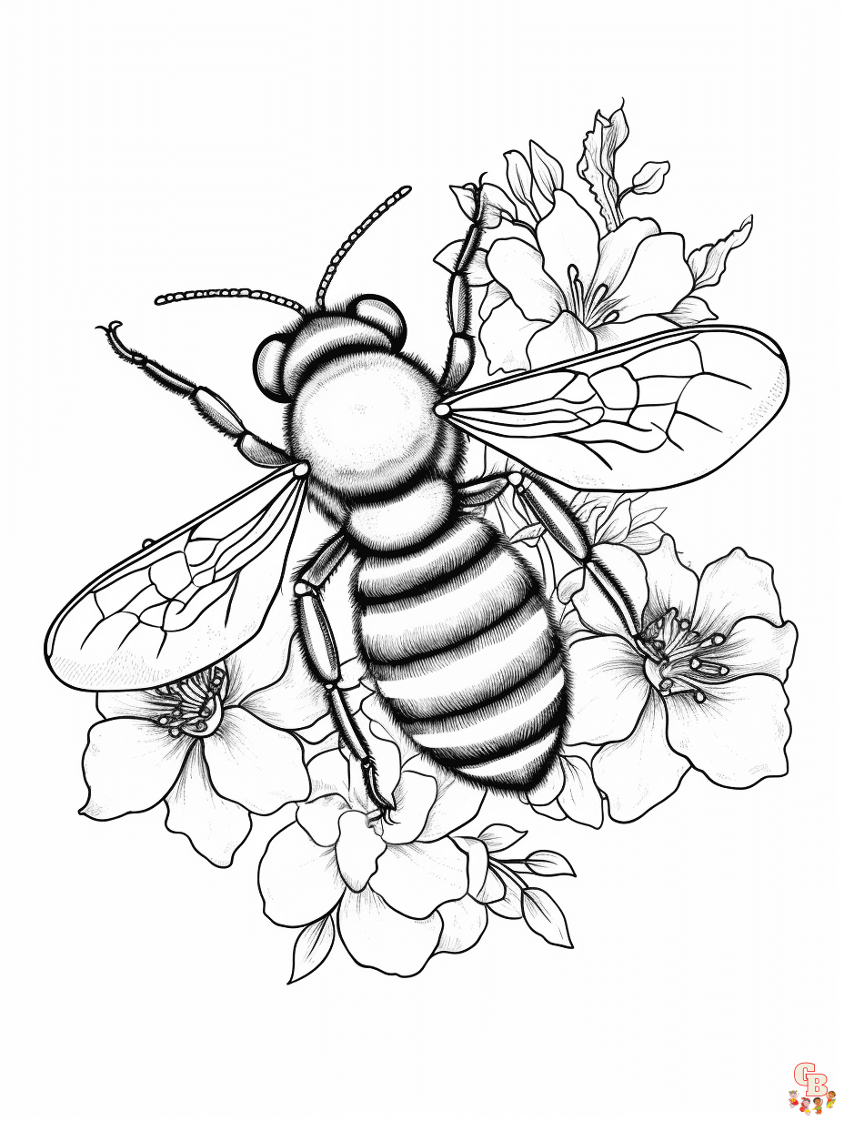 Bee coloring pages