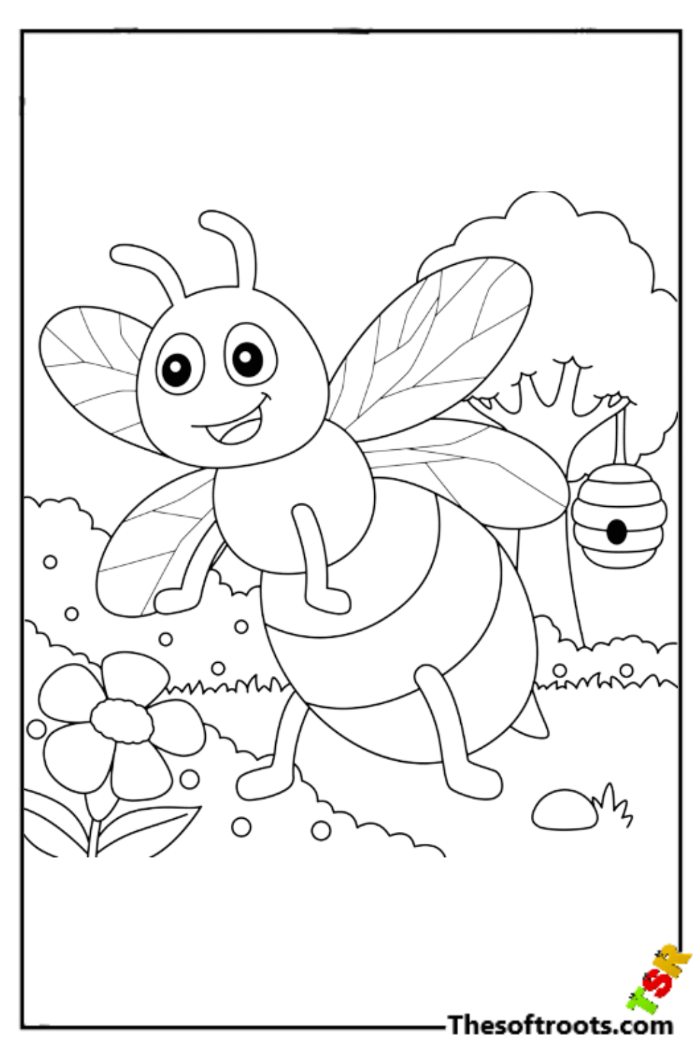 Bee coloring pages a creative journey for all ages rkidscoloringpages