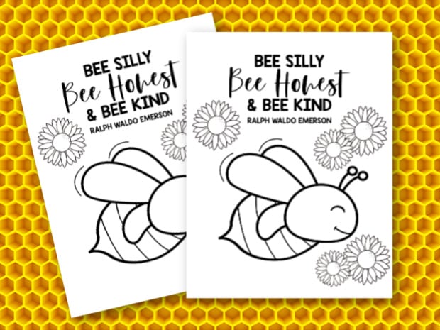 Bee coloring pages