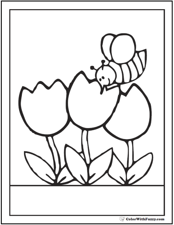 Bee coloring pages hives flowers and honey