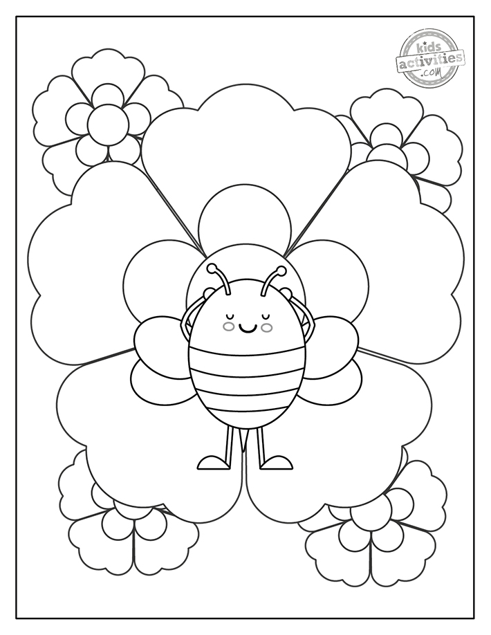 Cute buzzy bee coloring pages for kids kids activities blog