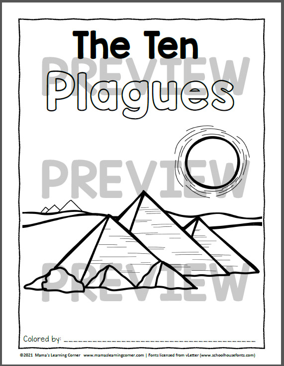 The ten plagues bible coloring pages