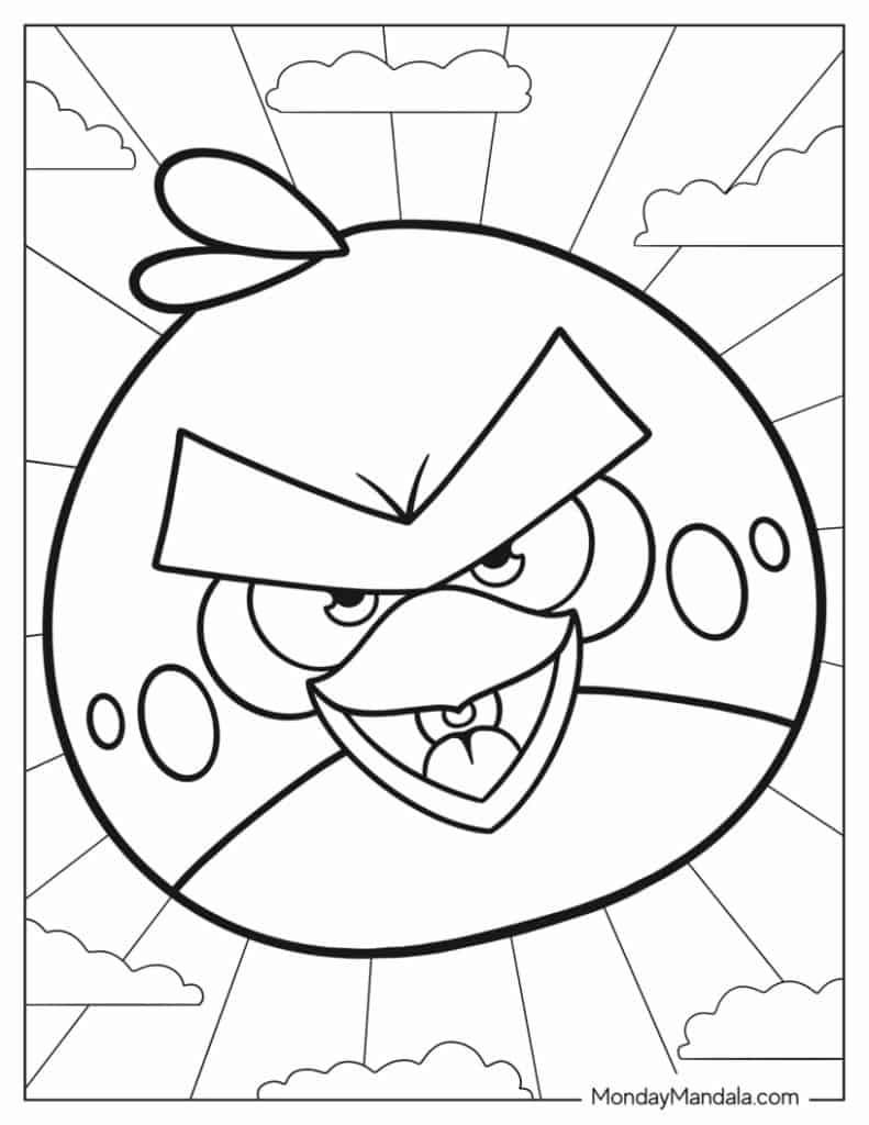 Angry birds coloring pages free pdf printables