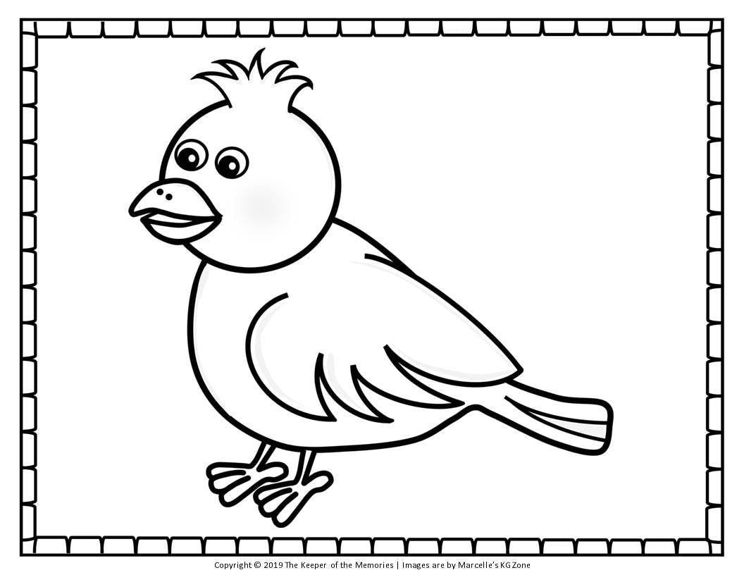 Free printable bird coloring pages