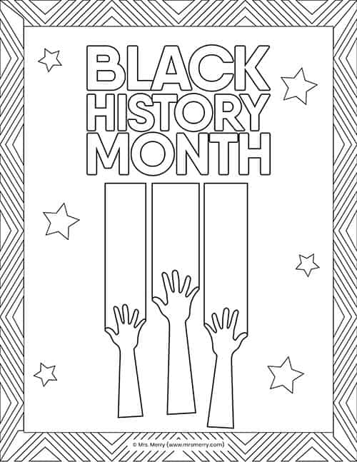 Black history month coloring pages free printables mrs merry