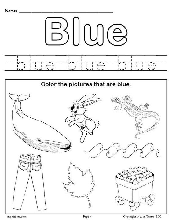 Color blue worksheet color worksheets preschool colors coloring worksheets for kindergarten