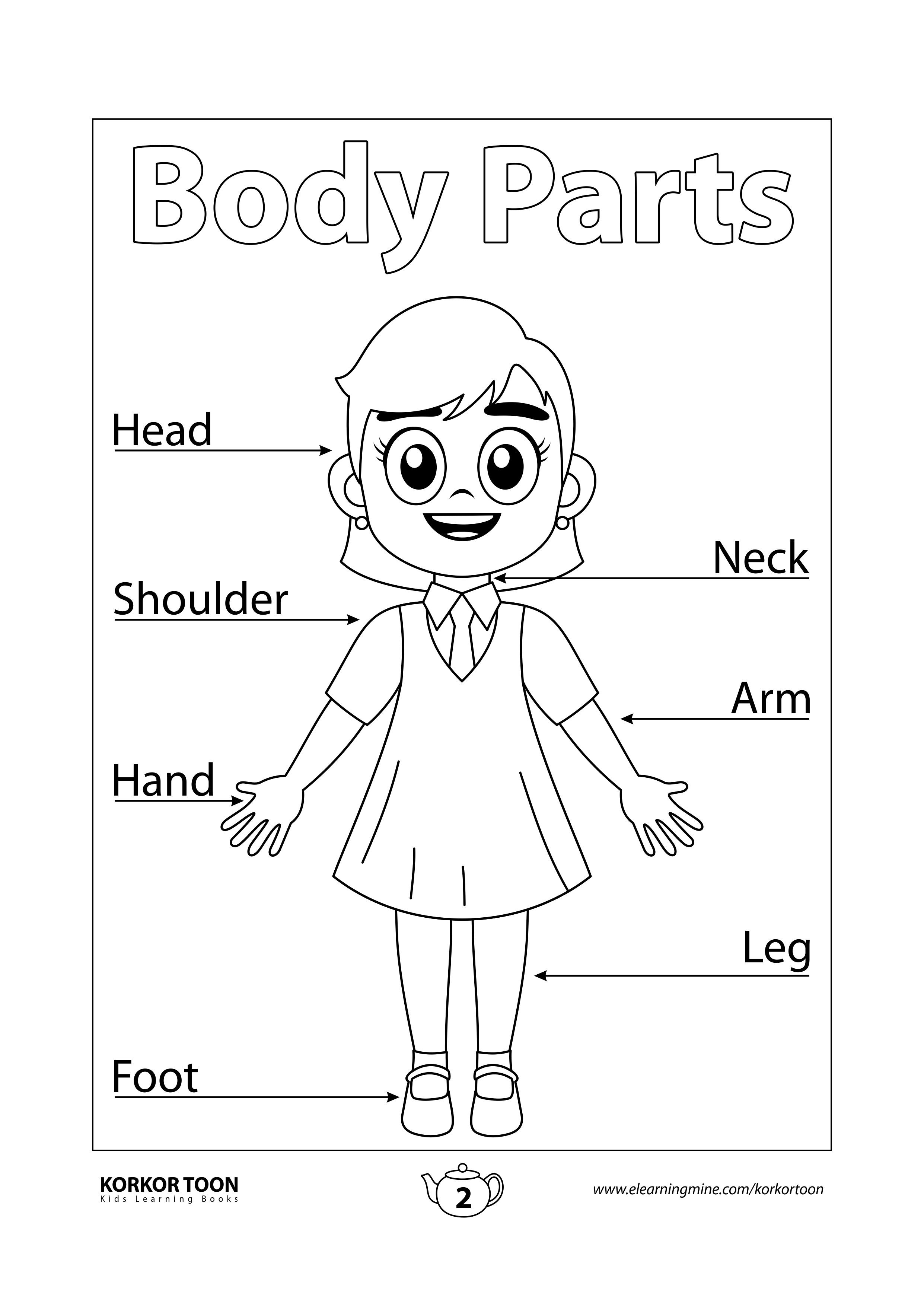 Body parts senses coloring book for kids body parts page body parts preschool body parts preschool activities body parts for kids