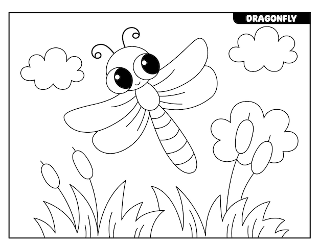 Premium vector insect coloring pages for kids