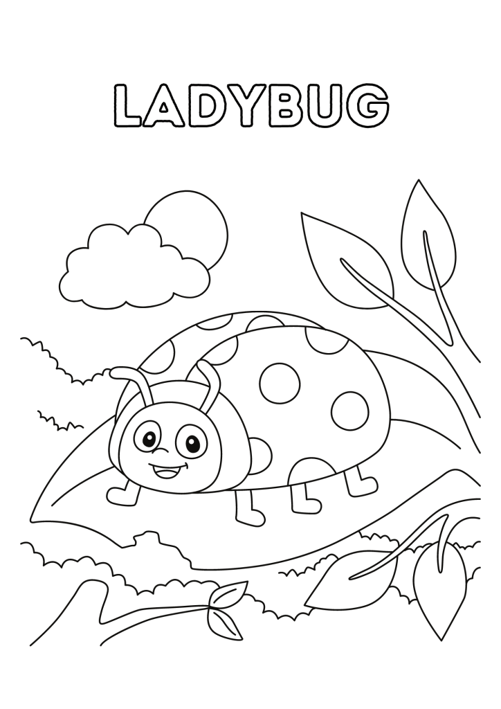 Free printable bugs loring pages