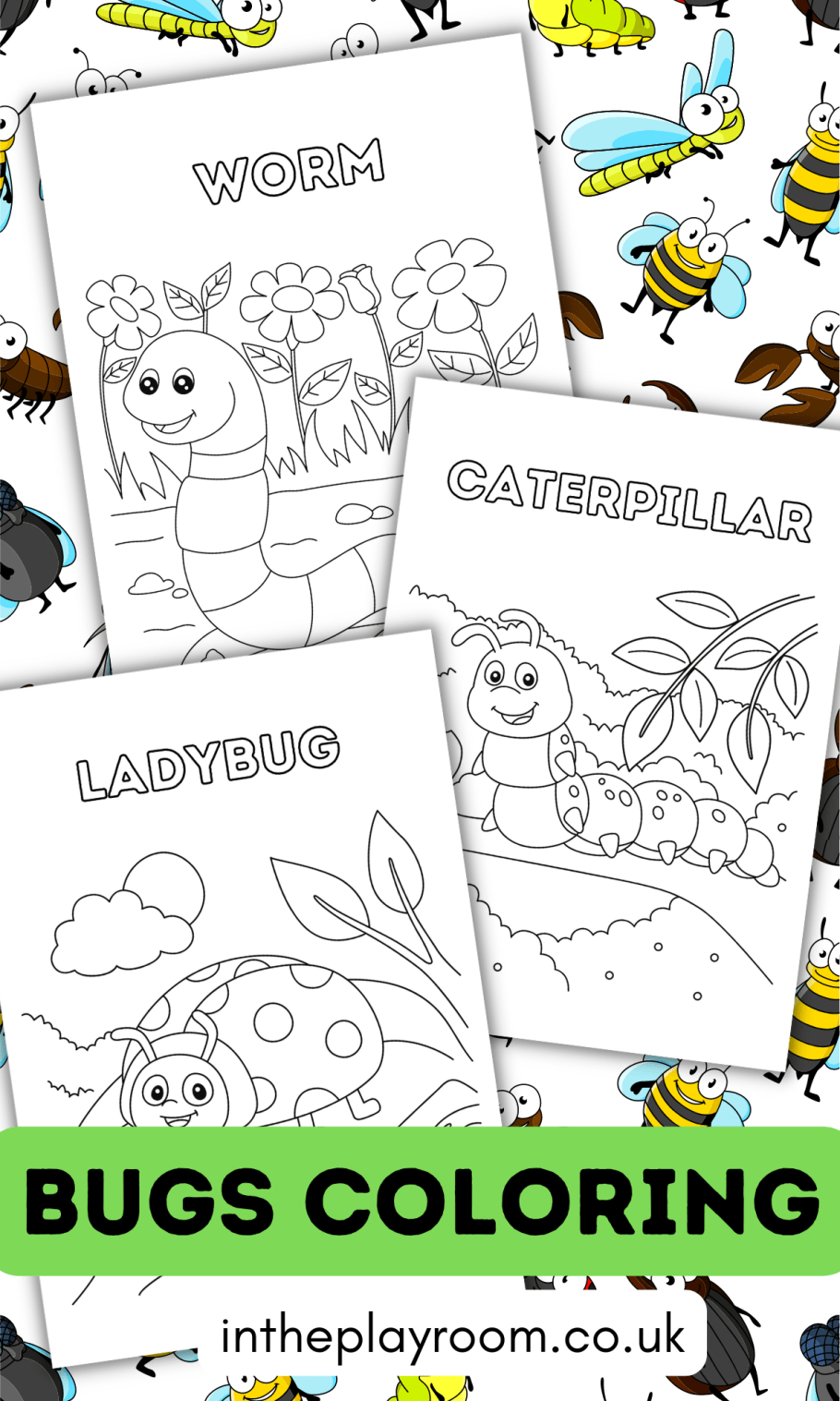 Free printable bugs loring pages