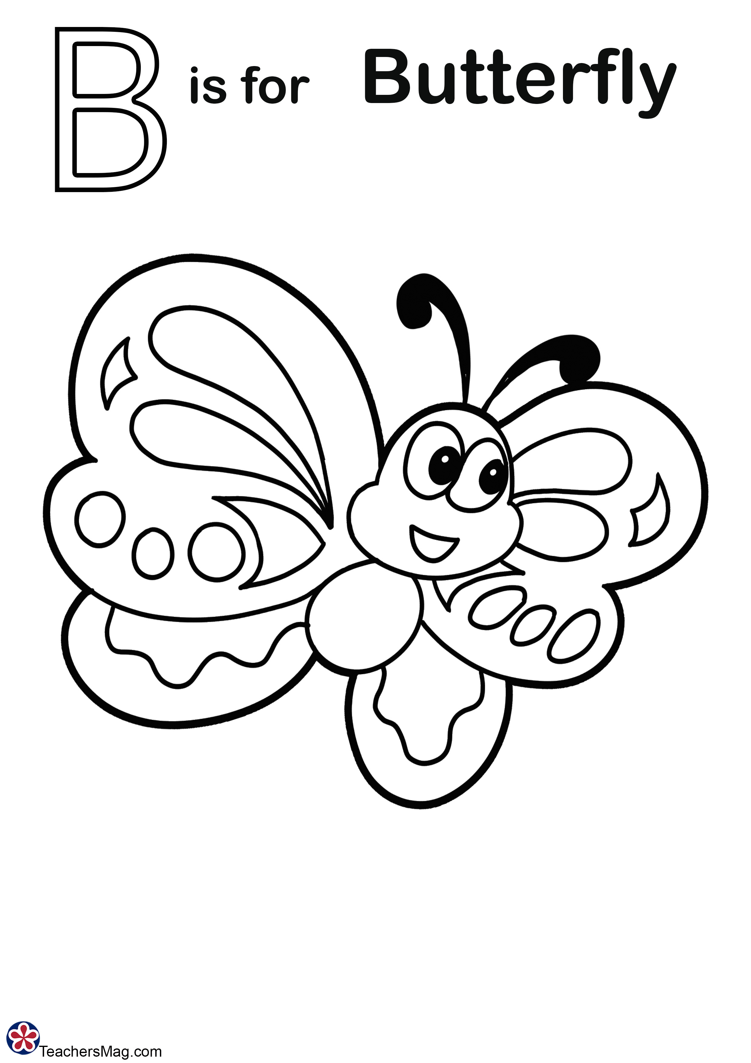 Letter b free coloring pages