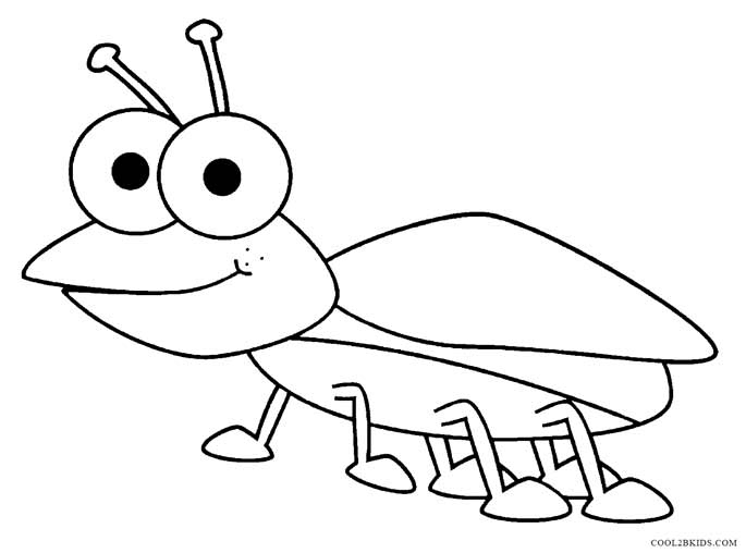 Printable bug coloring pages for kids