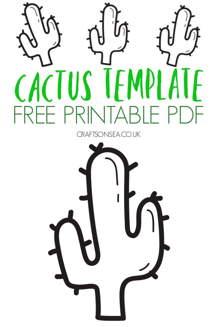 Cactus template free printable pdf preschool coloring pages templates printable free free printable crafts