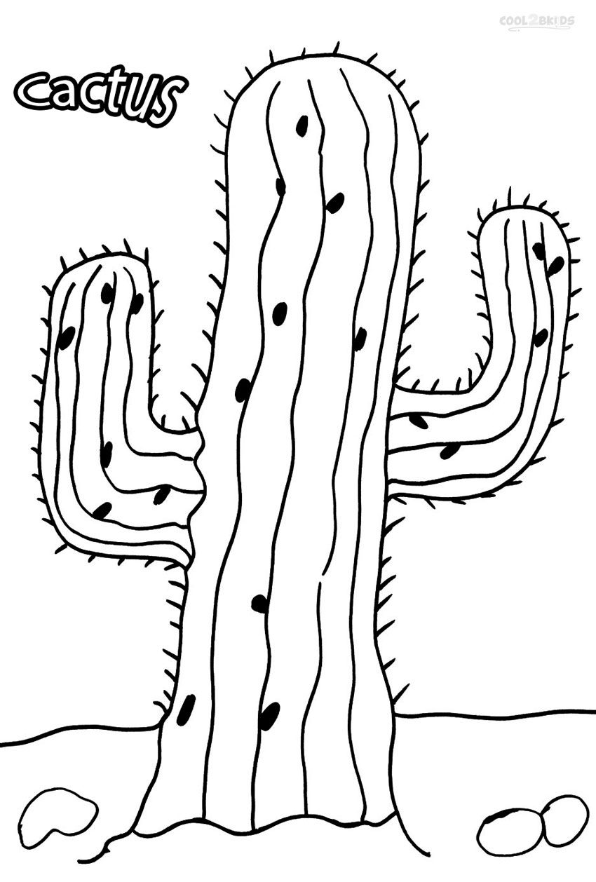 Printable cactus coloring pages for kids coolbkids coloring pages for kids free printable coloring pages coloring pages