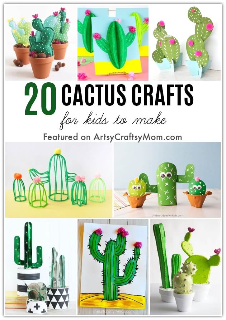 Cute cactus crafts for kids