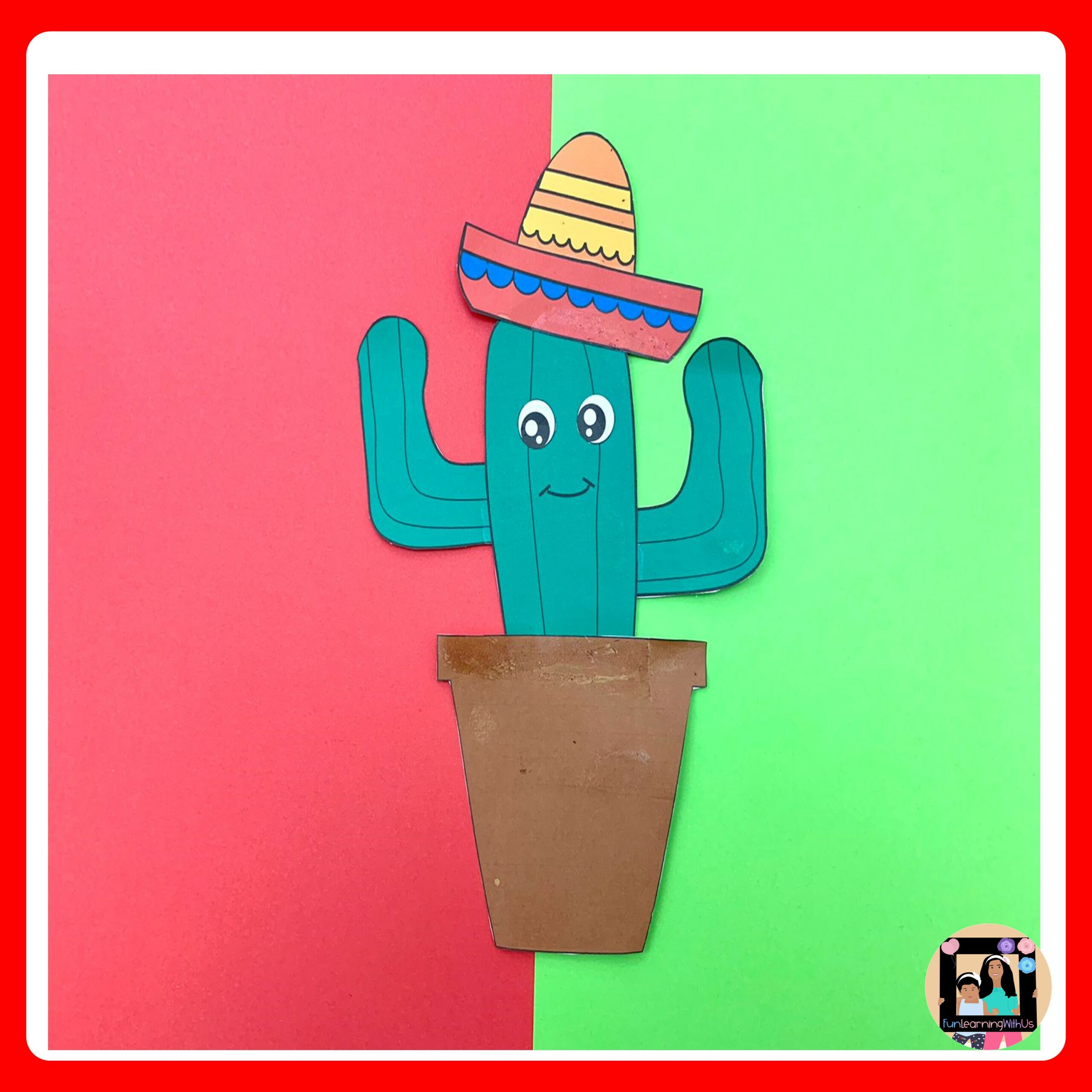 Cinco de mayo cactus craft made by teachers