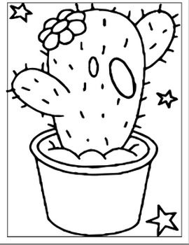 Cactus coloring pages for kids featuring desert plants and fun activities