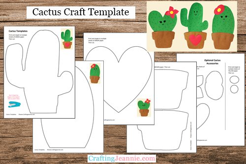 Cactus crafts free template