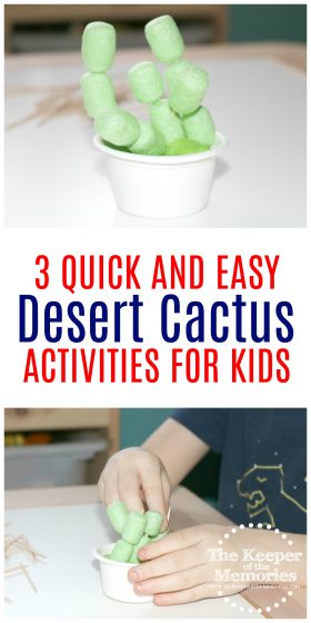 Quick easy cactus crafts activities for preschoolers