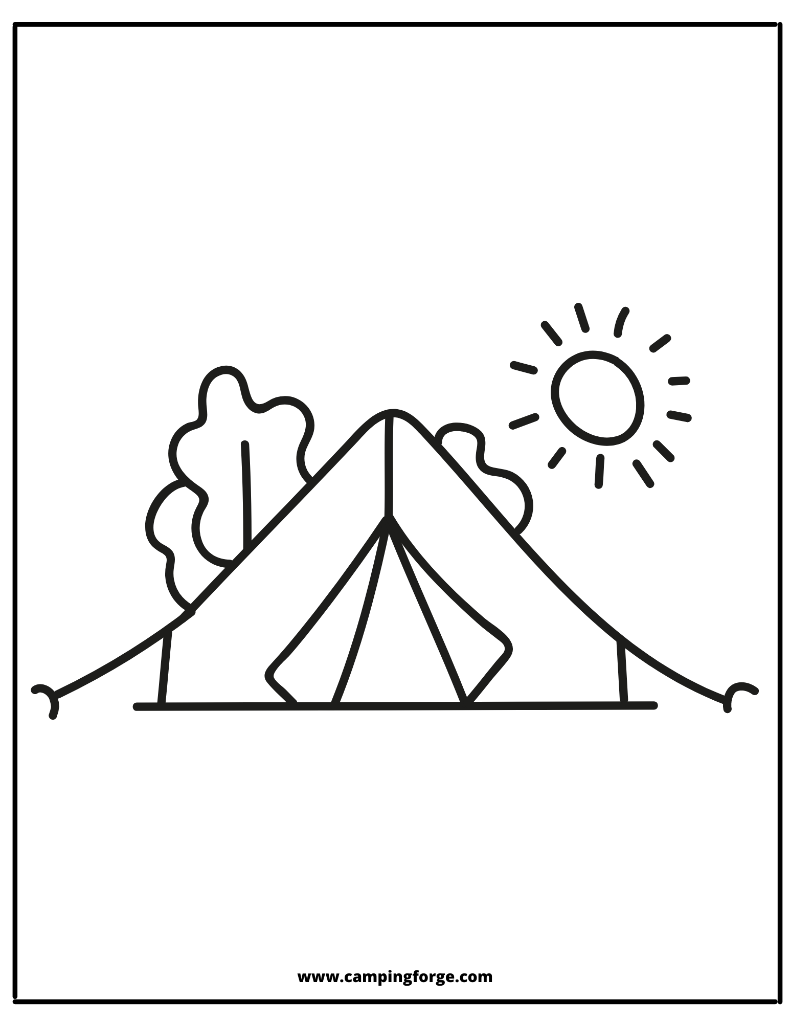 Free camping coloring pages camping tips from camping forge