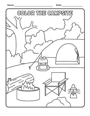 Camping worksheet education camping theme preschool camping preschool camping theme classroom