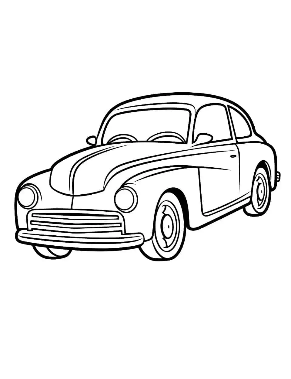 Car coloring pages free printable sheets