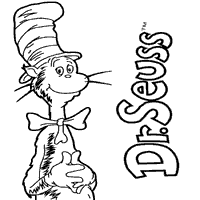 The cat in the hat coloring pages
