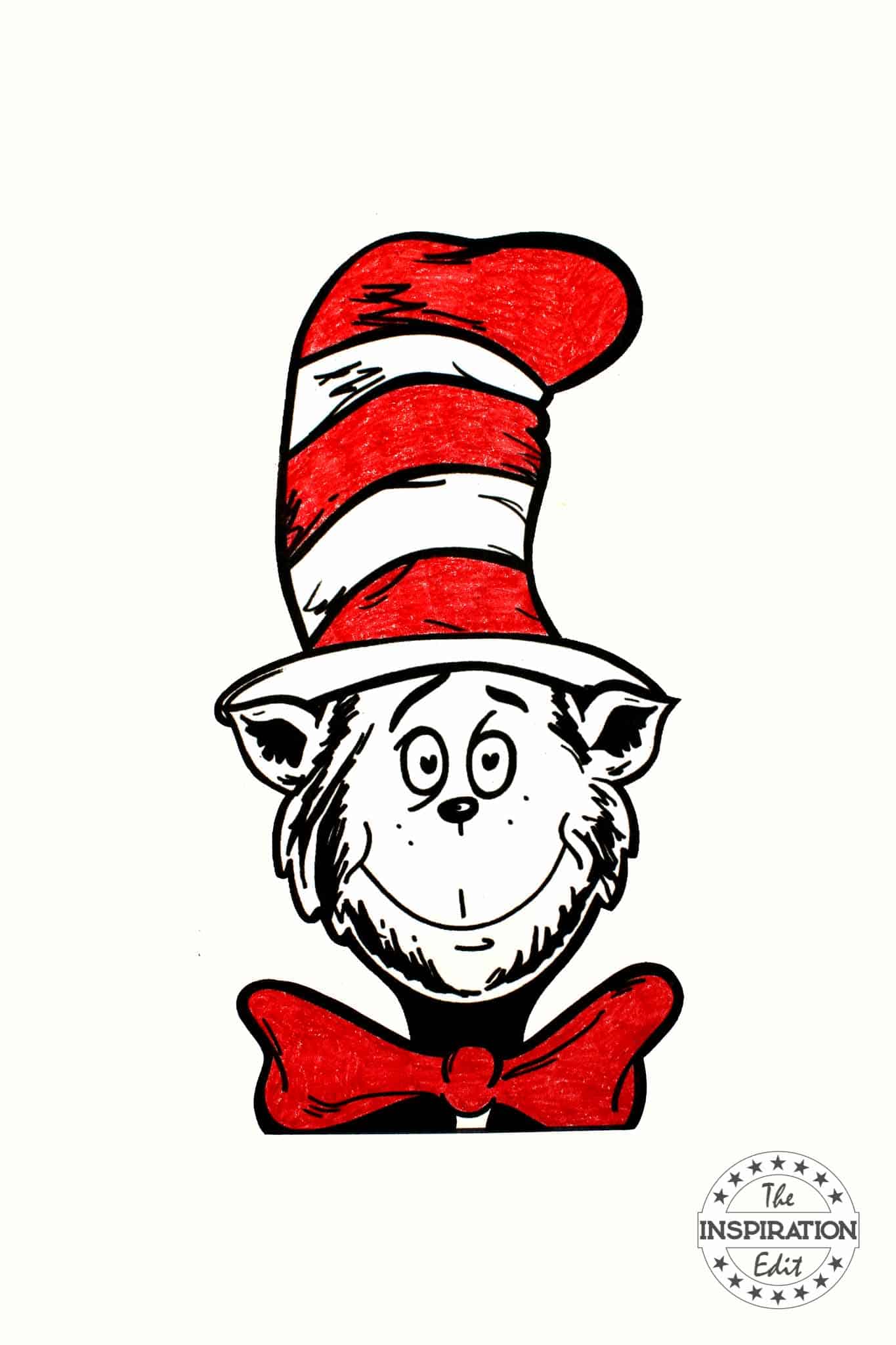 Free cat in the hat coloring pages