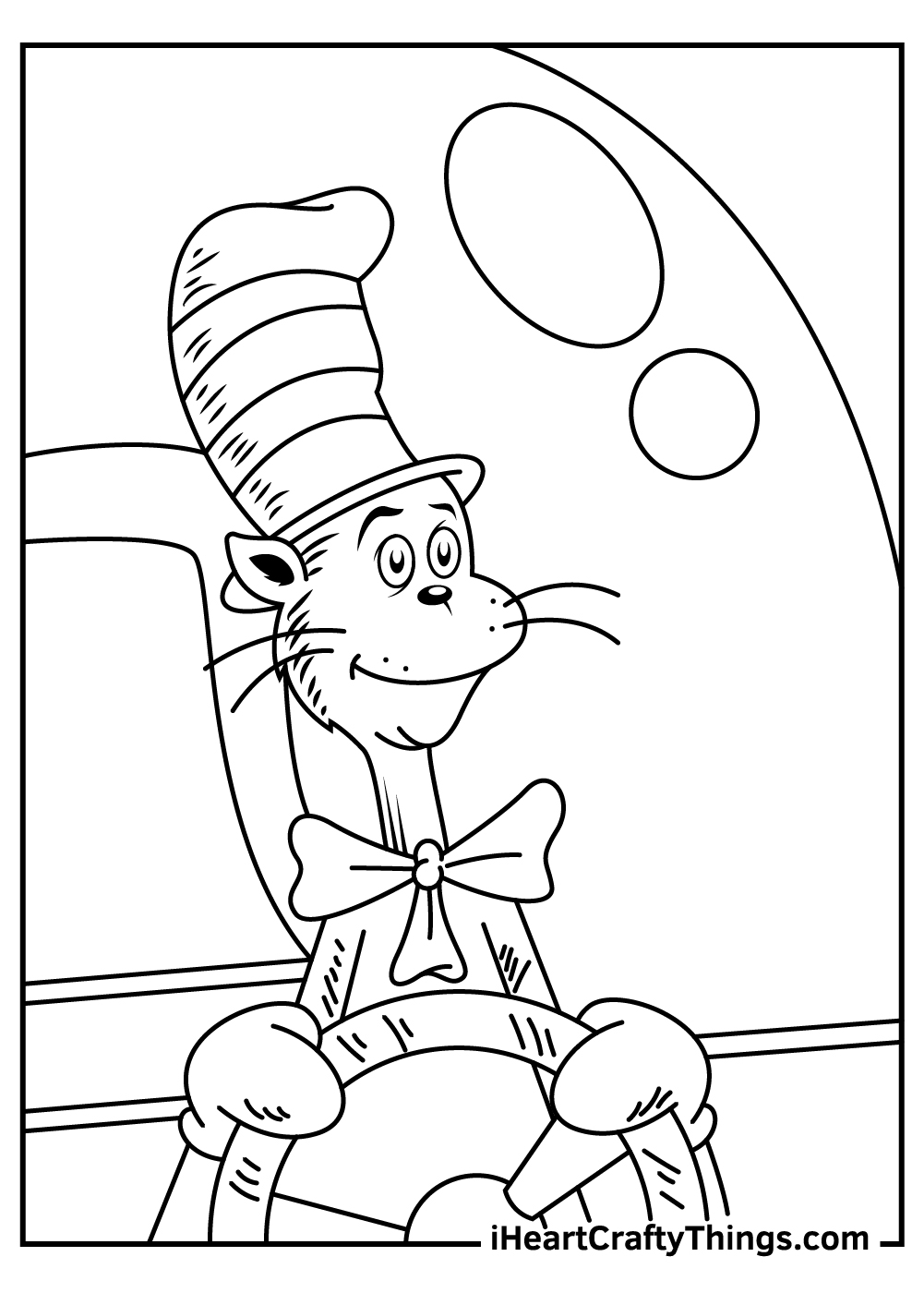 Cat in the hat coloring pages free printables