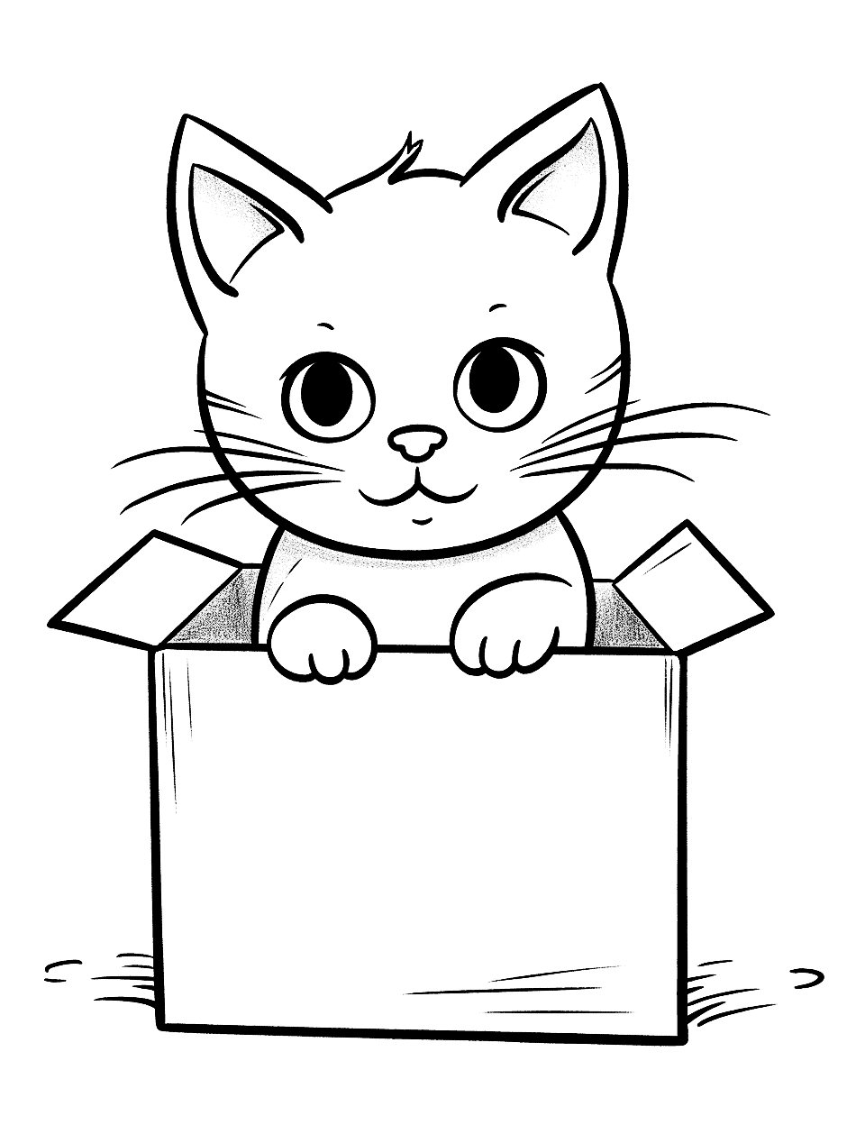 Cat coloring pages free printable sheets