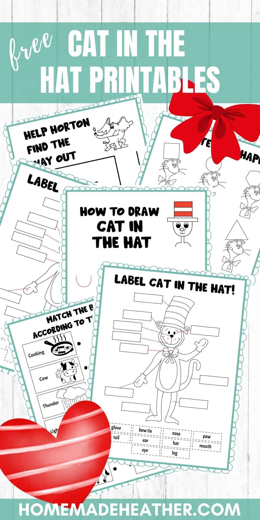 Free dr seuss cat in the hat printables homemade heather