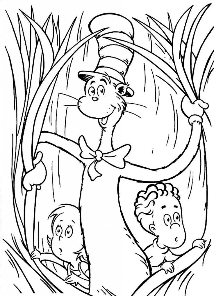 Free printable cat in the hat coloring pages for kids dr seuss coloring pages coloring pages printable coloring pages