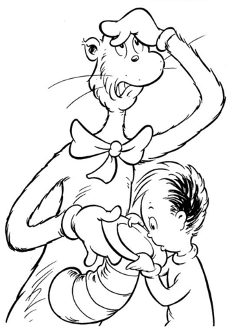 Cat in the hat coloring pages free coloring pages