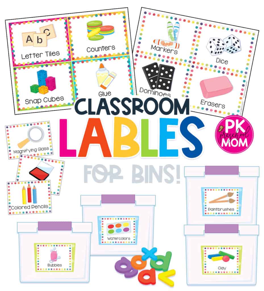 Preschool classroom printables charts