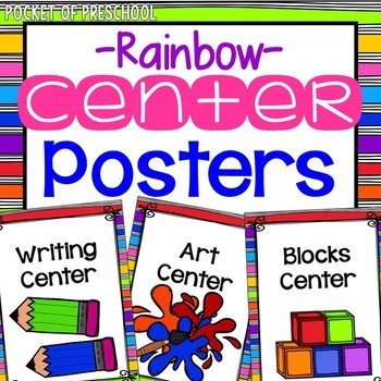 Center signs for preschool pre