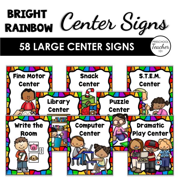 Rainbow center signs