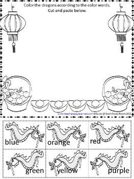 Chinese new year coloring pages by sues study room tpt