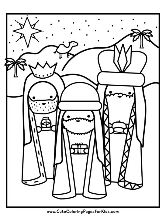 Religious christmas coloring pages