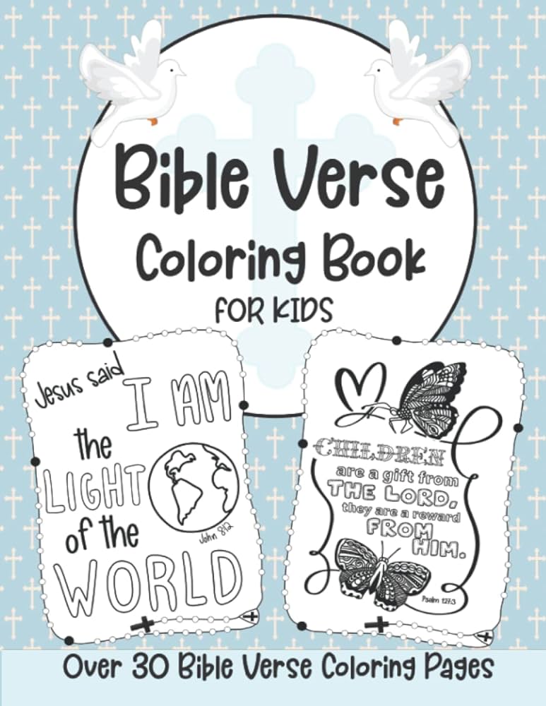 Bible verse coloring book for kids christian coloring book for children with inspiring bible verse great gift for first communion easter christmas educational christian books for kids publications abigail snider