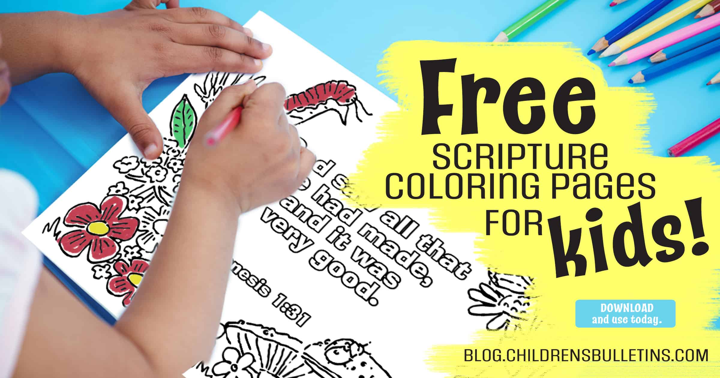 Free scripture coloring pages for kids