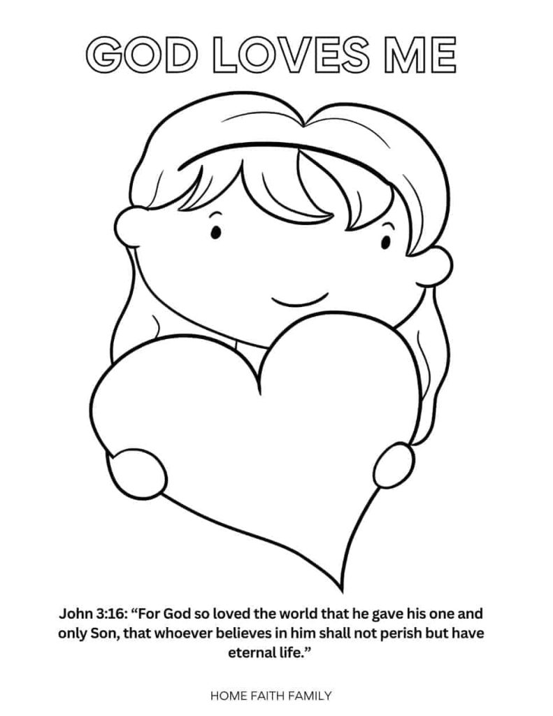 Free christian valentines day coloring pages for kids