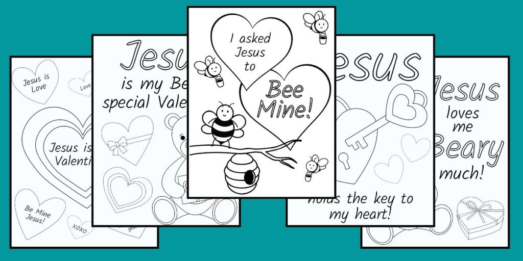 Christian valentine coloring pages