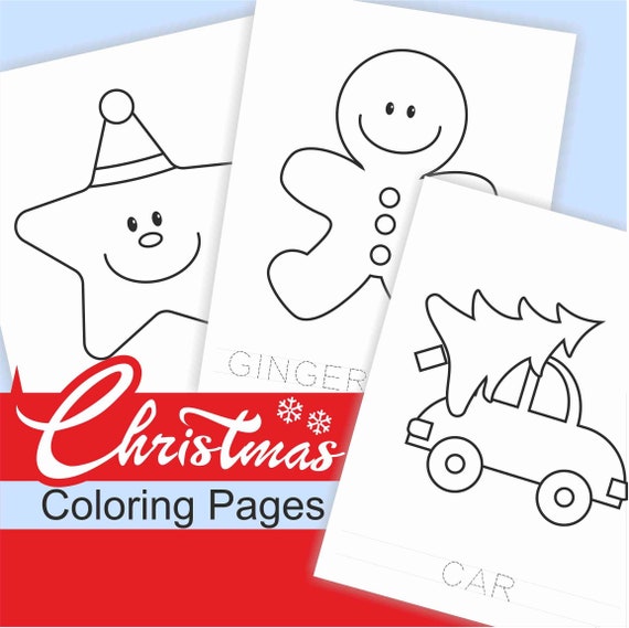 Christmas printable coloring pages for kids toddlers preschoolers coloring book coloring page preschool kindergarten homeschool