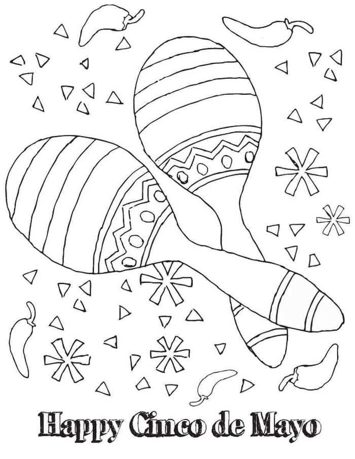 Printable cinco de mayo coloring pages pdf