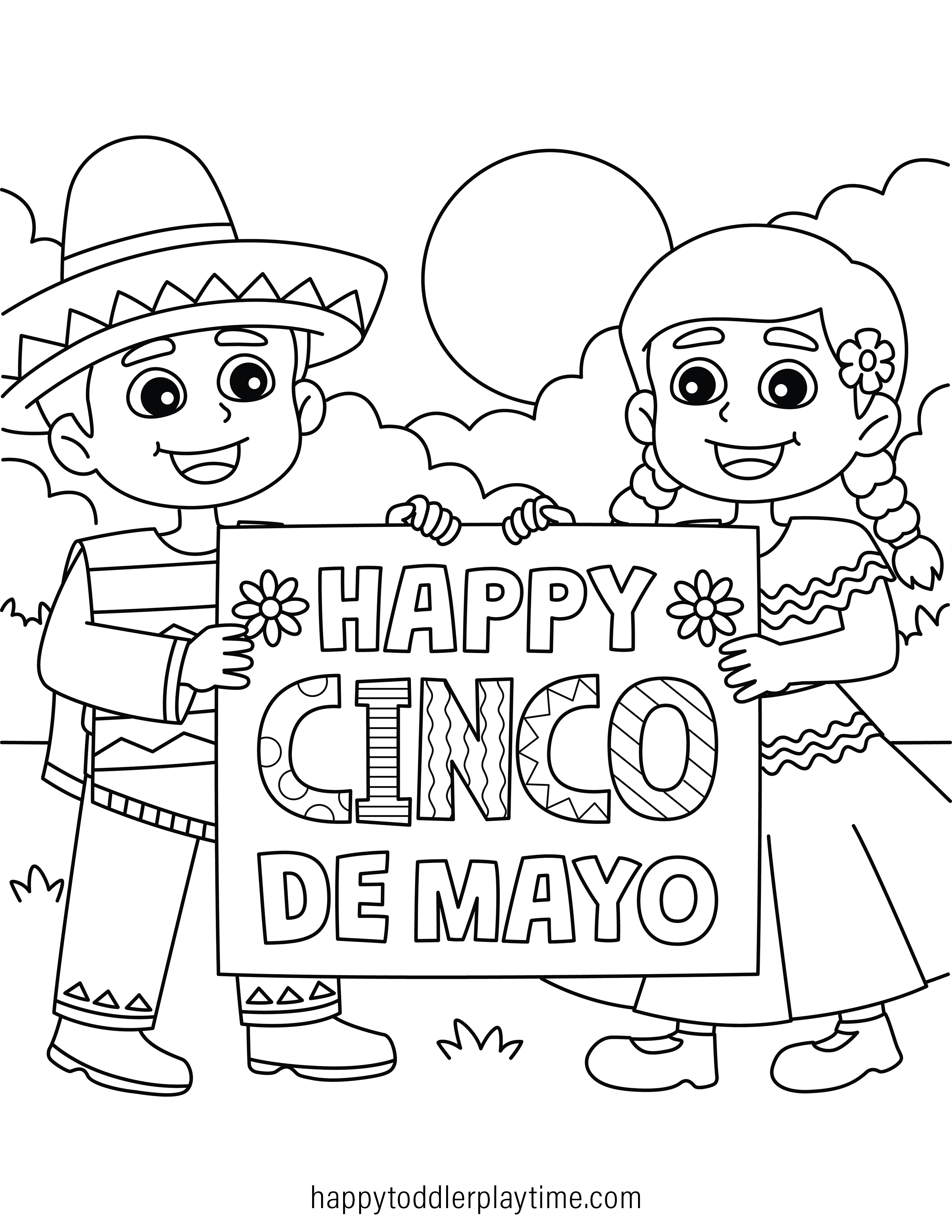 Free cinco de mayo coloring pages for kids