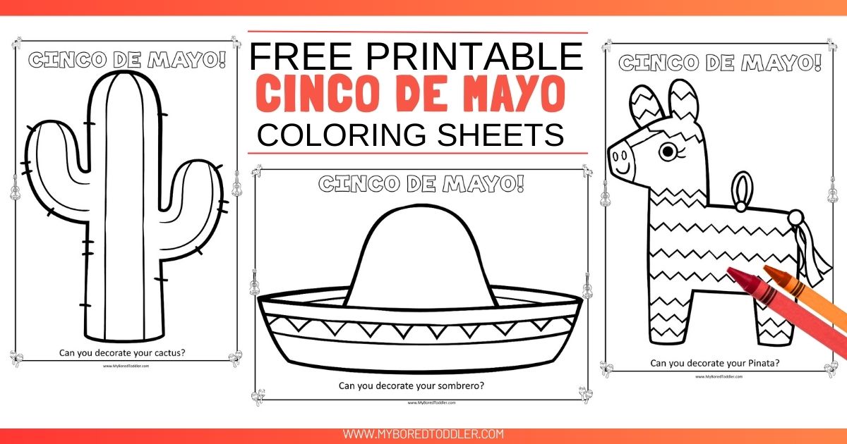 Free printable cinco de mayo coloring sheets for toddlers