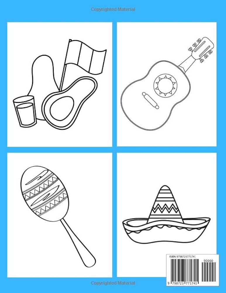 Cinco de mayo coloring book for kids children book quarantine birthdayfun celebration folk art and mexican festival decorations for preschool kindergarteners x publishing celebration books