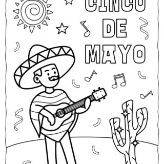 Printable cinco de mayo coloring pages for kids